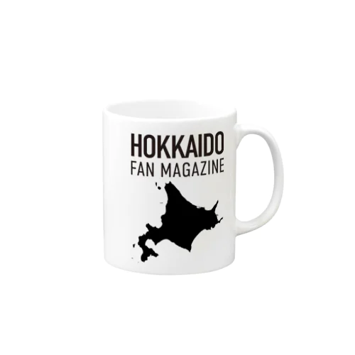 北海道ファンマガジン黒地図ロゴ Mug