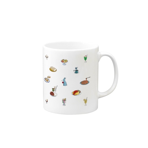 純喫茶ブルーラビット　POPめモチーフ Mug