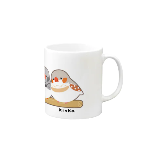 キンカチョウ（枠付き） Mug