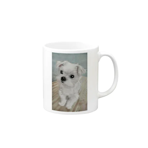 エサを待つ犬 Mug