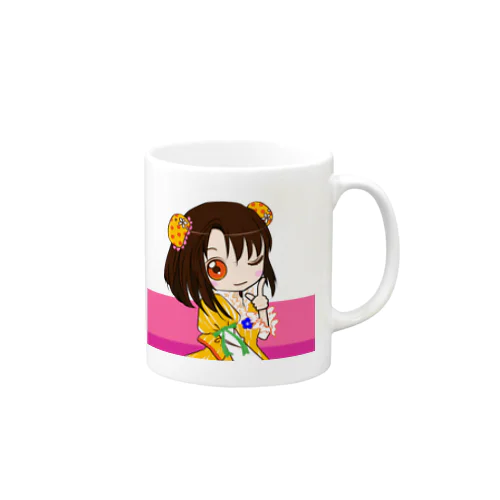 向日葵色の乙女🌻*pink Mug