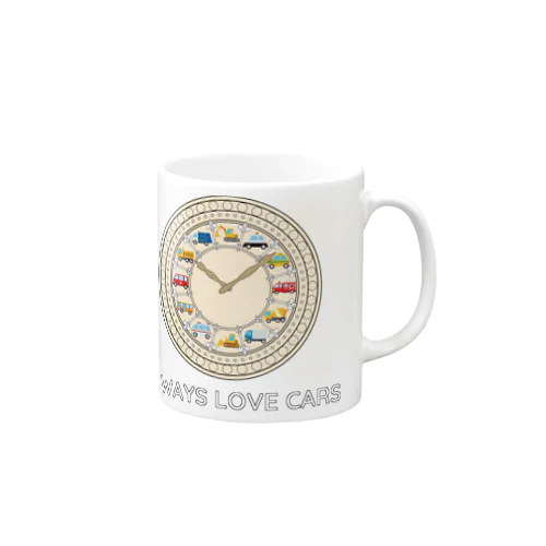 のりもの 働くクルマ時計 Mug