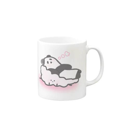 のんびりしたいぱんだしゃんともくもくわたあめ Mug