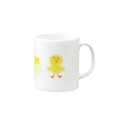 ひよこの成長過程 Mug