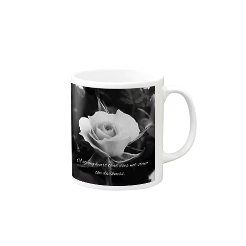 ❤︎White Roseの心意気❤︎闇に染まらない強い心❤︎ Mug