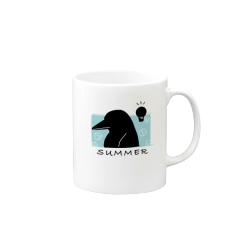 なつをかんじとるペンギン Mug