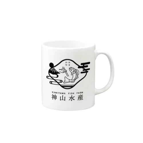 神山水産 - black - Mug