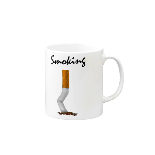 Smoking-タバコの吸い殻- マグカップ