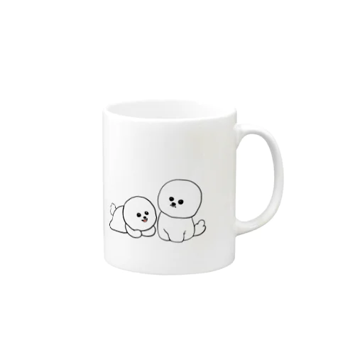 ビションフリーゼ エリーとヤスカ Mug