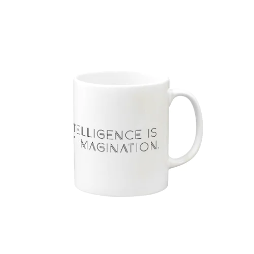 The true sign of intelligence is not knowledge but imagination. - black ver. - Mug