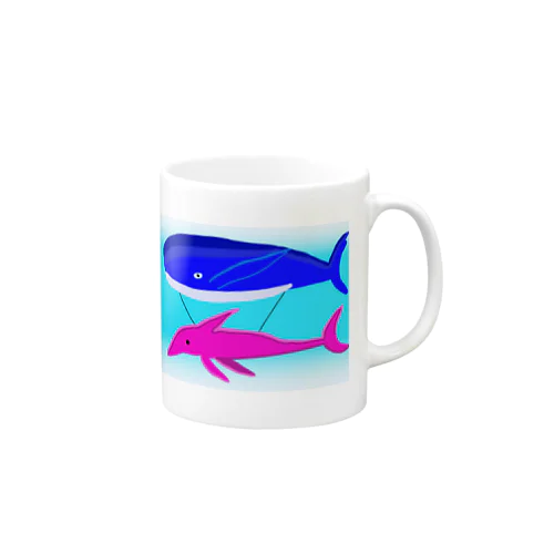 クジラとイルカ Mug