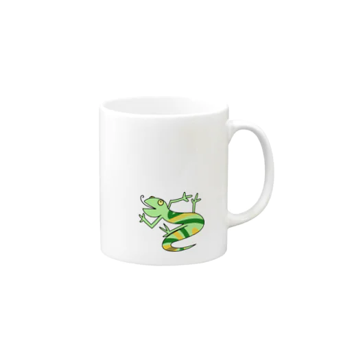 カメレオンに憧れるトカゲくん Mug