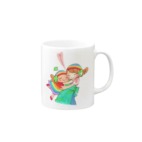 オリジナルキャラ「ハッピーちゃん」ぎゅぅ〜 Mug