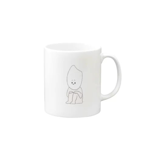 おわんに残された米粒くん。 Mug