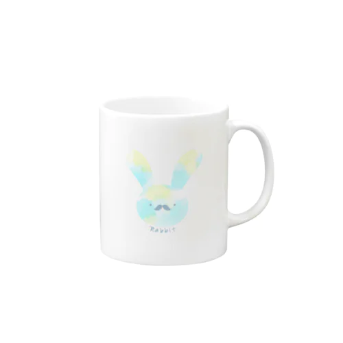 うさぎのおっさん(水色） Mug