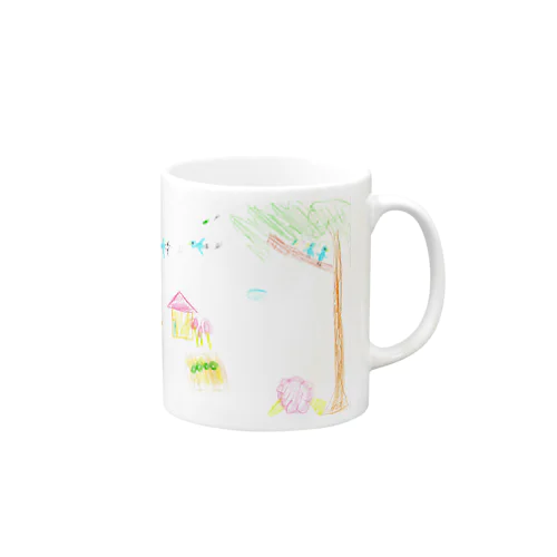 青い鳥のいる風景 Mug