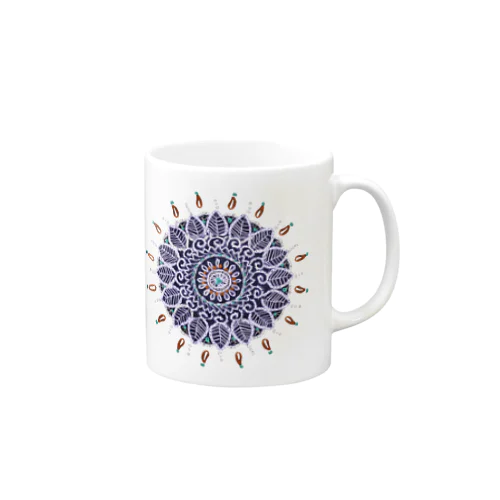 アラベスク刺繡 ✸ ホワイト Mug