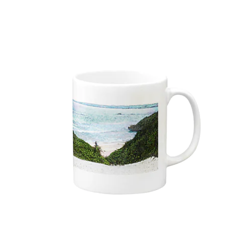 海と丘 Mug