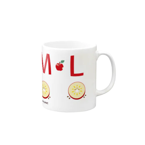 ML002 SMLTシャツのりんごすたぁ*輪切りのリンゴ Mug