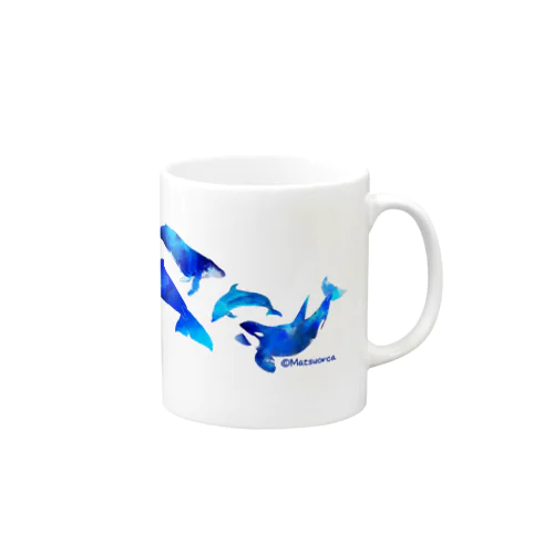 星空ぽいクジラたち（ヨコ） Mug