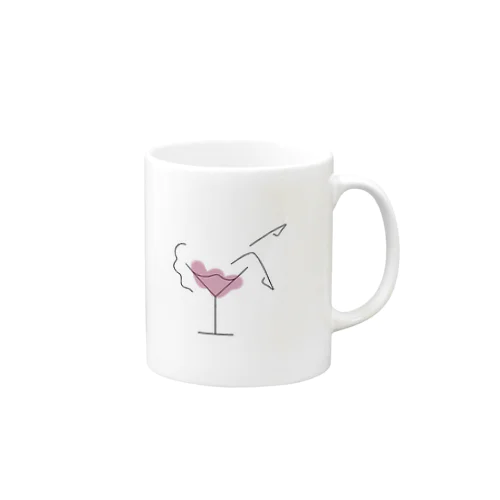 WINE GIRL（on color） Mug