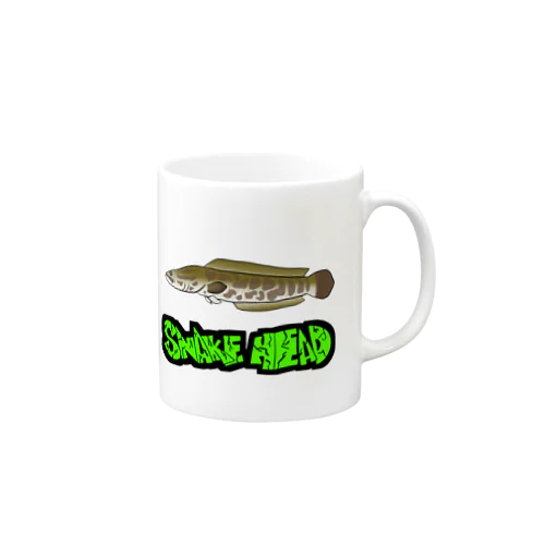 魚ラフティ   Snake head  (雷魚) マグカップ