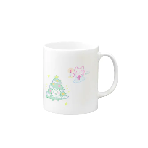 クリスマスねこたち Mug