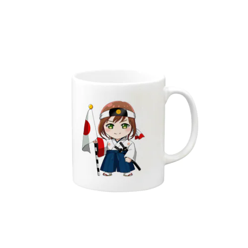 日章旗くぅ仁王立ち Mug