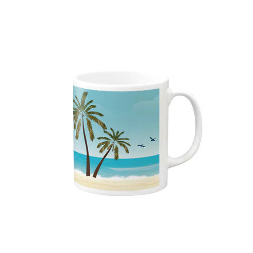 Palm Tree Beach パーム ツリー ビーチ   ヤシの木のビーチ マグカップ