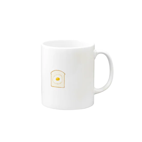 Mikuカフーアーツ【めだまやき乗せ🍳食パン🍞】シリーズ Mug