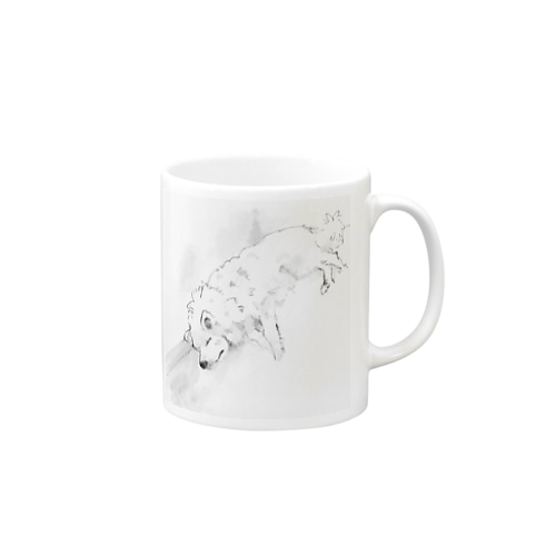 寝ている日本スピッツ Mug
