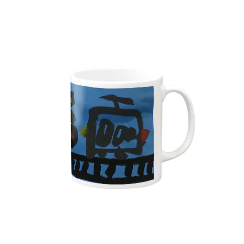 電車 踏切 Mug