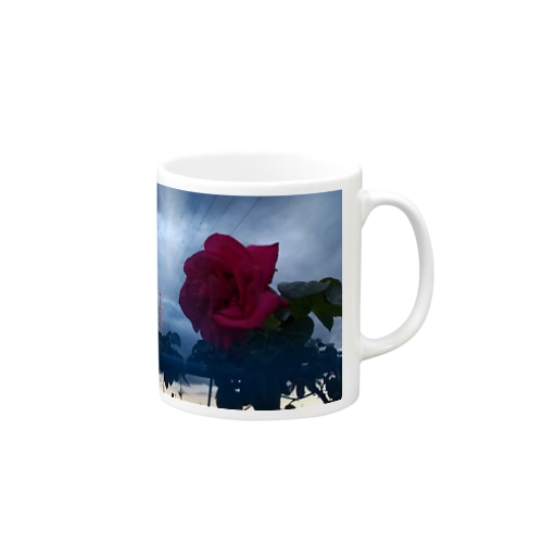 曇り空に咲く Mug