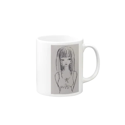 泣いてる夏の女の子ちゃん Mug