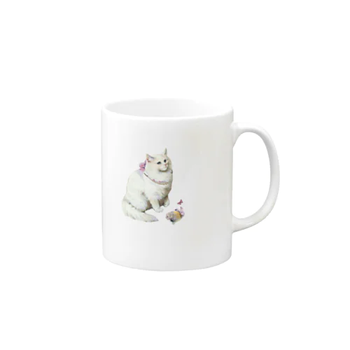 victorian cat♡Donation♡お茶会ねこちゃん 『ねこのお茶会』 マグカップ