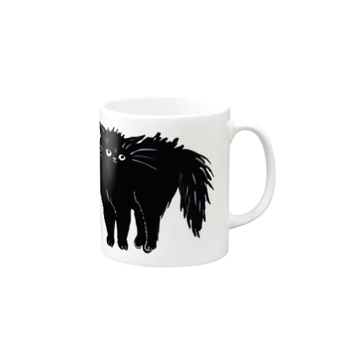 怒ってます（黒猫） Mug