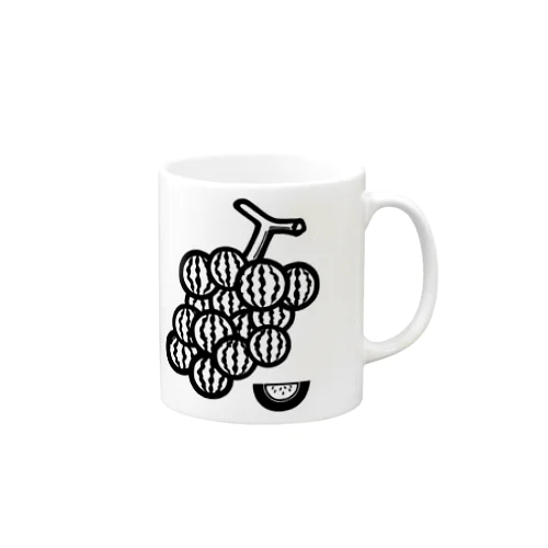 ブドーターメロン(白黒) Mug