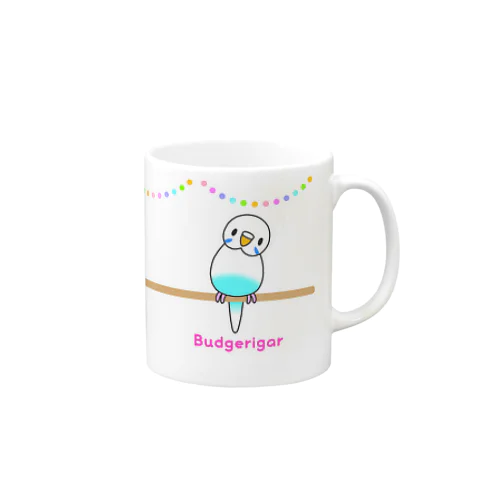 白ハルクイン女の子＊セキセイインコ＊ Mug