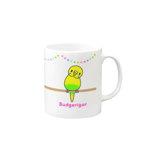 黄ハルクイン女の子＊セキセイインコ＊ Mug