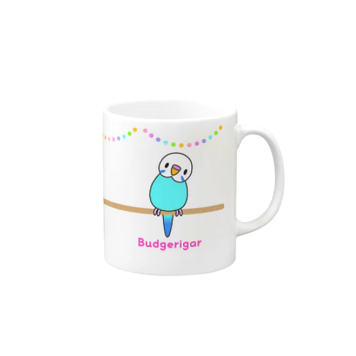 ブルー女の子＊セキセイインコ＊ Mug