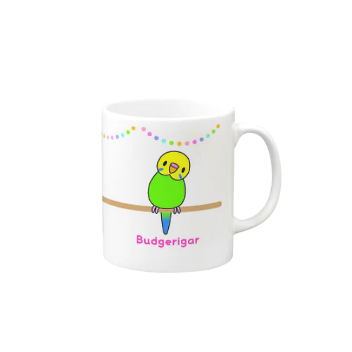 グリーン女の子＊セキセイインコ＊ Mug