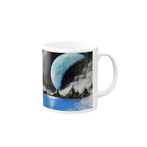 水面のオーロラ彗星 Mug