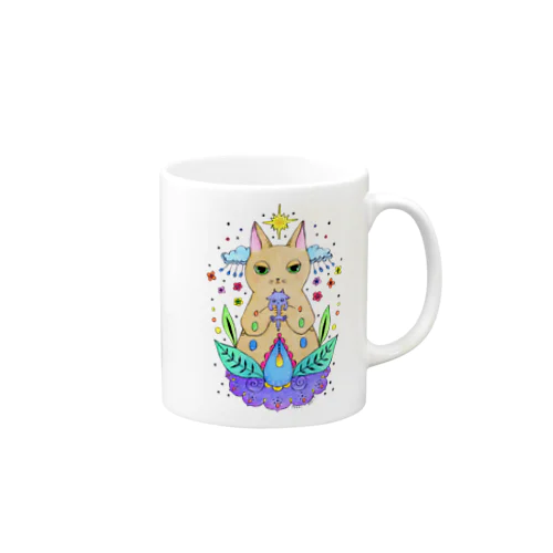 ネコと小さな怪獣 Mug