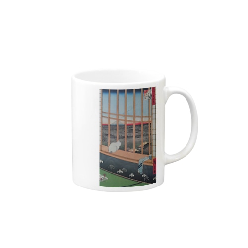 浮世絵　広重　名所江戸百景　 Mug