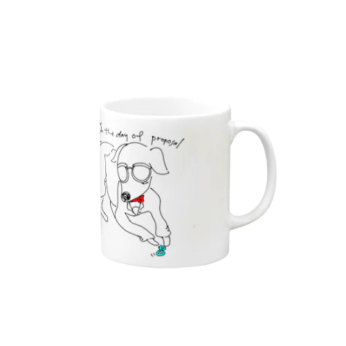 プロポーズ当日のイタグレ Mug