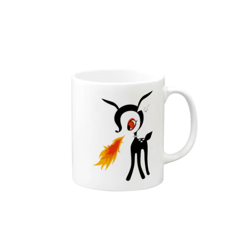 FIRE BLACK DEER Mug