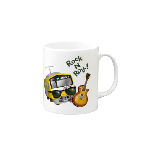 黄色い電車 「 音楽大好き ! 」 Mug