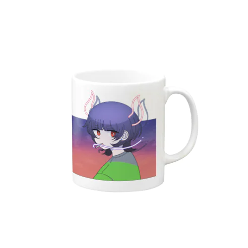 ウルフカットの女の子 Mug