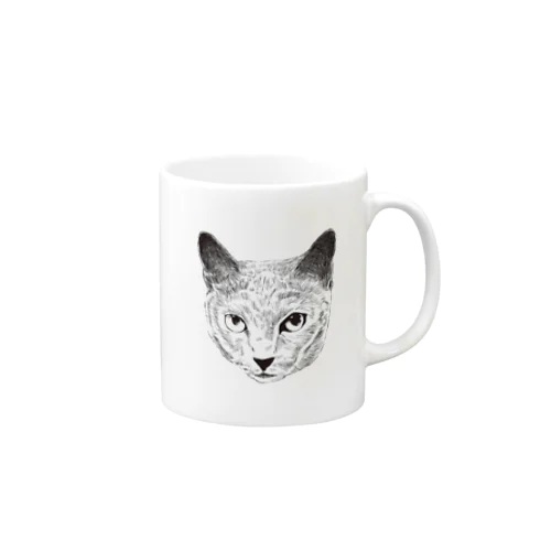 ロシアンブルー猫 Mug