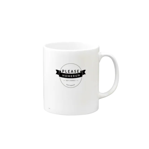 野球観戦用・ホームランを打ってほしいんですのロゴタイプ Mug